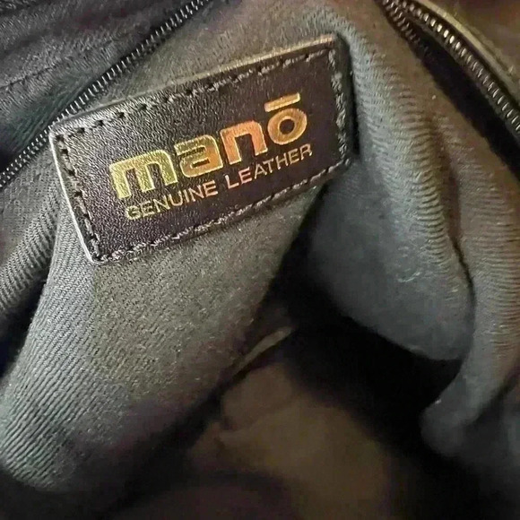 Mano Black Leather classic style shoulder bag - Picture 3 of 12